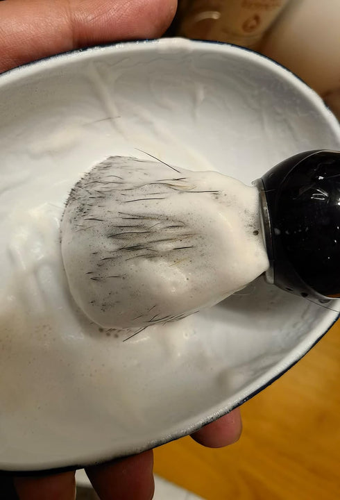 Resin Handle Shaving Brush for Men, Badger Hair Shave Brush for Wet Shaving with Cream & Soap, Safety Razor Accessory