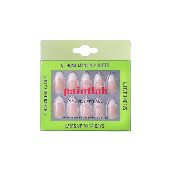 PaintLab Press On Nail Kit - 24 Piece Fake Nails with Glue, Nail File, Prep Pad & Cuticle Stick for Women & Girls