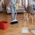 KALLORY Broom and Dustpan Set, Dust Pan and Broom Combo for Floor Cleaning, Long Handle for Indoor Outdoor Use