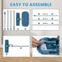 Microfiber Mops for Floor Cleaning, 58" Long Handle Wet and Dry Mop with Washable Pad for Hardwood and Tile