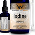 WellnessOne Iodine Drops for Thyroid Support - Fast Acting Liquid Iodine Supplement