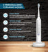 Sonic Electric Toothbrush for Adults with 5 Replacement Heads, 3 Modes & Built-in Timer, White