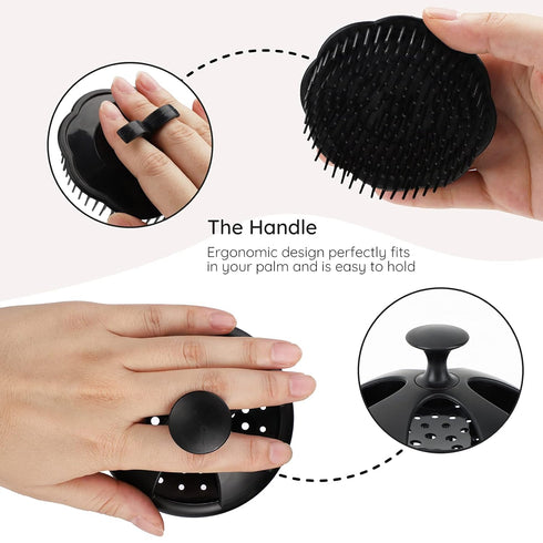 Segbeauty Scalp Massage Brushes, 4 Pcs Shampoo Brush Set, Long Short Teeth, Head Massage Brush for Hair Growth