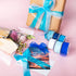 Blue Organza Ribbon 6 Rolls, 1 Inch Wide, Sheer Chiffon for Gift Wrapping