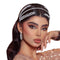 JHOO Bridal Headband Wedding Hair Accessories Rhinestone Wheat Spike Double Layer Handmade (Silver)