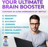 40-in-1 Brain Booster Supplements for Memory, Focus, Clarity, Energy, Performance | Natural Nootropic Brain Support Supplement with DMAE, Bacopa Monnieri & More | For Men & Women | 120 V Capsules