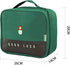 Portable First Aid Bags Emergency Box Travel Case, Waterproof Medication Organizer for Home Office Outdoor, Green