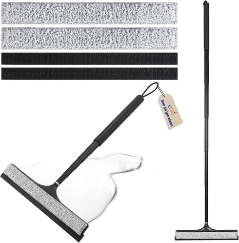 wlich Shower Squeegee with Long Handle, Telescoping Window and Floor Extendable Squeegee