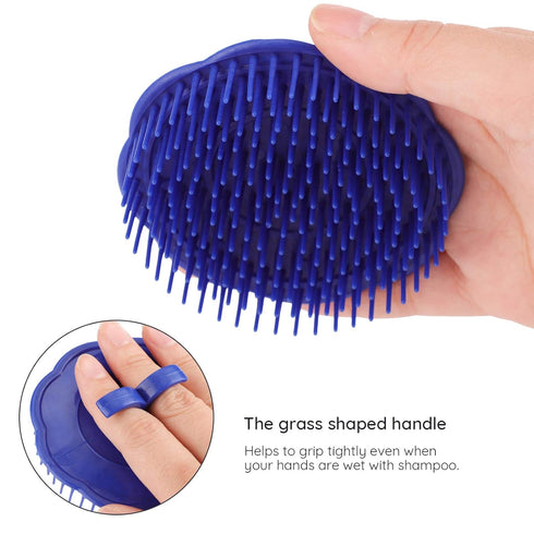 Segbeauty Hair Scalp Brush, 2Pcs Palm Massage Shampoo Brushes, Men Beard Comb Scalp Scrubber for Washing Hair