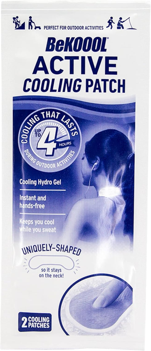 BeKoool Active Cooling Patch 4 Count for Cooling Relief During mild to moderately strenuous Activities