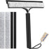 wlich Shower Squeegee with Long Handle, Telescoping Window and Floor Extendable Squeegee for Shower Glass, Bathroom