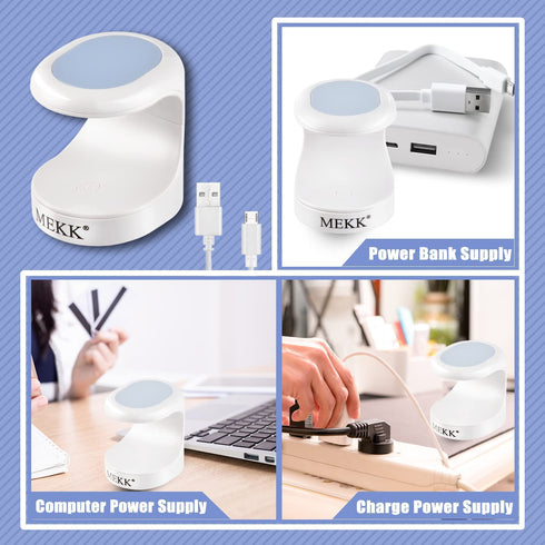 MEKK Mini UV Light for Gel Nails, 16W Portable Single Finger UV LED Nail Lamp, Compact Design for Home and Salon - Blue