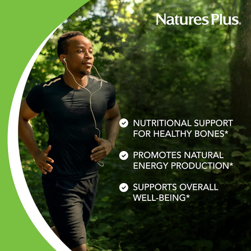 NaturesPlus Chewable Cal/Mag/VIT D3 with Vitamin K2 - 60 Vanilla Tablets - Bone Health Supplement, Gluten-Free