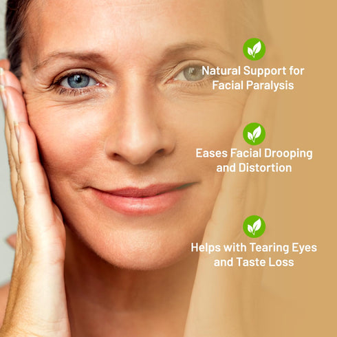 Facial Paralysis Natural Remedy, Helps with Bell's Palsy, Facial Dropping, Tearing Eyes, Loss of Taste, BM68 Pellets