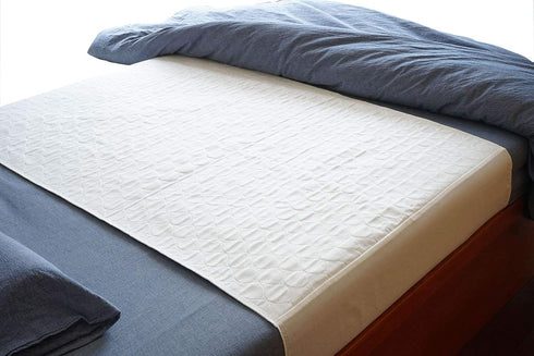 Careboree Pack of 2 Cotton Top-Layer Reusable Tuckable Underpads Incontinence Bed Pads