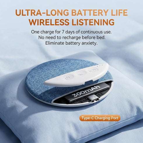 Pimluity Pillow Speaker, Bluetooth Under Pillow Speaker for Sleeping with White Noise Machine, Ultra-Thin Bone