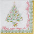 Caspari Christmas Calligraphy Paper Cocktail Napkins, Two Packs of 20