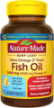 Nature Made Burp Less Ultra Omega 3 Fish Oil - 45 Softgels, 1400 mg, Supports Healthy Heart, Brain and Eyes