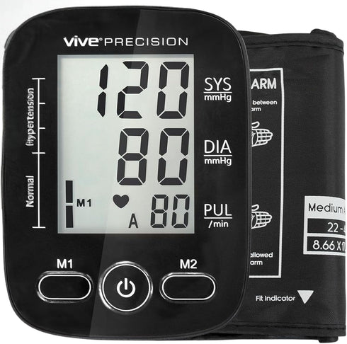 Automatic Blood Pressure Machine - Upper Arm Digital Pulse Monitor with Large LCD Display