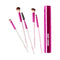 Ruby Kisses Travel Size Makeup Brushes Set, Eye Makeup Brush Set with Case, 5 PCS Blending, Angled, Eyebrow Brushes