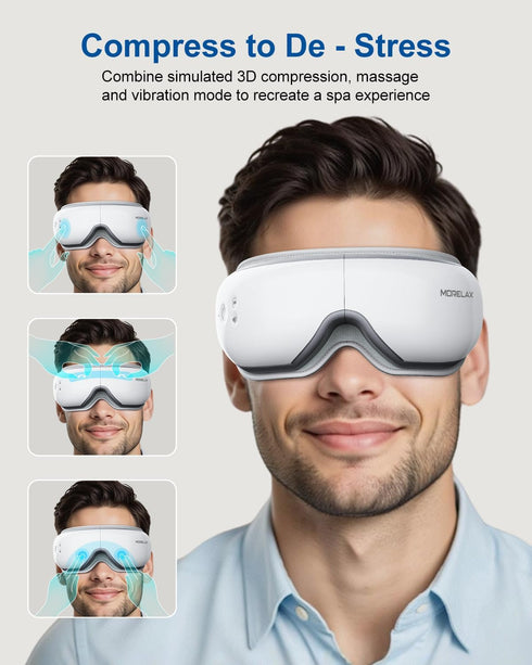 Morelax Fathers Dad Day Gifts,Eye Massager with Heat & Bluetooth Music, Birthday Gifts for Women, Reduce Eye Strain