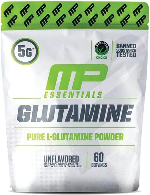 MusclePharm Essentials Glutamine, Pure L-Glutamine Powder Supplement for Post Workout Muscle Recovery, Energy & Gut