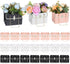 mekueeex 24 Pack Flower Paper Gift Bag, Bouquet Portable Flower Handbag Box with Metal Chain, Rectangle Wedding Gift