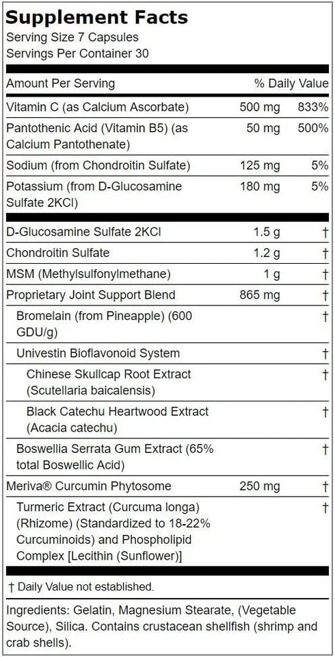 Lindberg Ultra Joint Support Supplement | 210 Capsules | Triple Action Formula | Non-GMO, Gluten Free