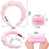 Spa Headband for Washing Face, Wristband Sponge Makeup Skincare Headband, Non-Slip Thick Hair Accessory (Pink)