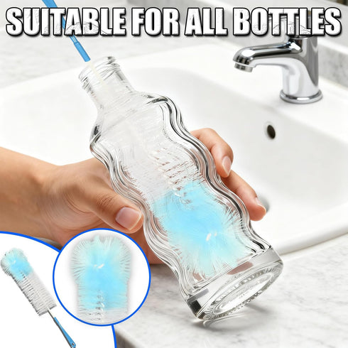 TOAINRSI Set Bottle Cleaning Brush - Long Handle Bottle Cleaner, for Long Narrow Neck Bottles, Water Bottles, Baby
