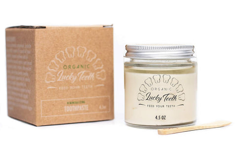 Lucky Teeth Organic Toothpaste-All Natural, Remineralizes and Fortifies Teeth and Gums. (4.5 oz 1