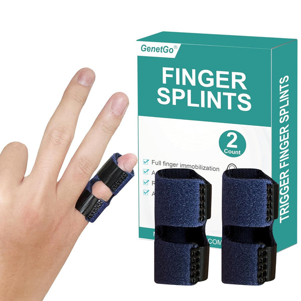 Small Trigger Finger Splint, 2 Pack Pinkie Finger Brace for Broken Finger, Knuckle Immobilization for Arthritis Pain
