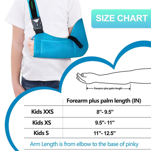 Arm Sling Shoulder Injury Brace for Kids, Medical Sling with Shoulder Pad for Rotator Cuff Injury Support