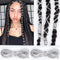 Silver Dreadlock Braids Hair Accessories, 2 Pieces 5M Braiding Hair Deco Stretchable Elastic Cord