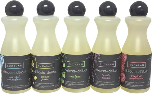 Eucalan Fine Fabric Wash Gift-Pack , 5 Pieces Per Pack , 3.3ounces each Bottle