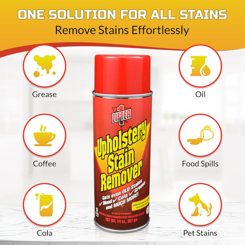 Multi-Fabric Upholstery Stain Remover and Carpet Cleaner for Car Carpets, Seats, and Furniture, 14oz