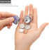 Bling Keychain Pill Holder, Small Pill Box for Purse, Portable Organizer Container for Capsule Vitamin Supplement