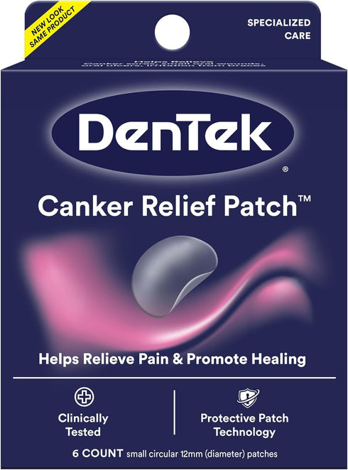 DenTek Canker Relief Sore Patch, 6 Count (Pack of 1) - Relieves Canker Pain