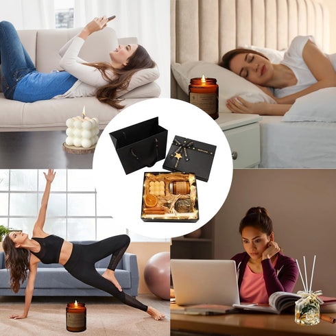 Isyende Set Set, Soy Candle for Home Scented, Freesia Candles Relaxing Stress Relief - Bubble Candle and Fragrance