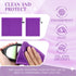 Adjustable Microfiber Toy Storage Bag, Small Drawstring Cloth Pouch for Game Toy Cosmetic Glass (Purple, Mixed Sizes)