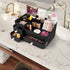 Large Makeup Organizer for Vanity - Countertop Storage with Drawers for Skincare, Brushes, and Cosmetics (Black)