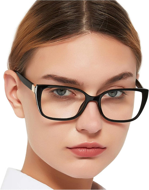 OCCI CHIARI Women Vintage Reader Glasses - 0.100.150.200.250.300.350.400.500.600 (Black, 1.5)