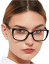 OCCI CHIARI Women Vintage Reader Glasses - 0.100.150.200.250.300.350.400.500.600 (Black, 1.5)
