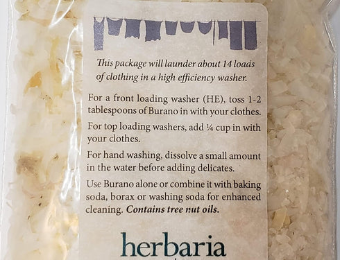 Herbaria 2.5 oz. Burano Laundry Soap Handcrafted All-Natural Fragrance-Free. Enjoy our soaps and other skin-friendly
