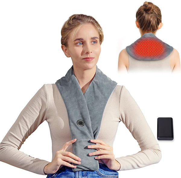 Remo Neck Heating Pad, Portable Cordless Heating Pad for Neck Pain Electric,