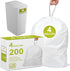 Joylake 4 Gallon 200 Count Drawstring Pre-Separated Trash Bags Heavy Duty for 4-5