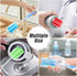 3 Pack Soft Foam Sponge Cleaning Brush Set, Adjustable Long Plastic Handle, Bottle Scrubber for Home Kitchen