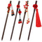 Waydress 4 Pcs Asian Hair Stick Accessories, Chinese Japanese Hair Chopsticks Clips for Women, Retro Geisha Style
