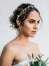 SWEETV Handmade Wedding Headband Flower-Leaf Bridal Headpieces for Wedding Hair Accessories Brides Hair Pieces Gold
