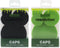 RESLUTION Ooze Resolution Glass Cleaner Caps (1 Large, 2 Small, Black/Green Bundle) Silicone